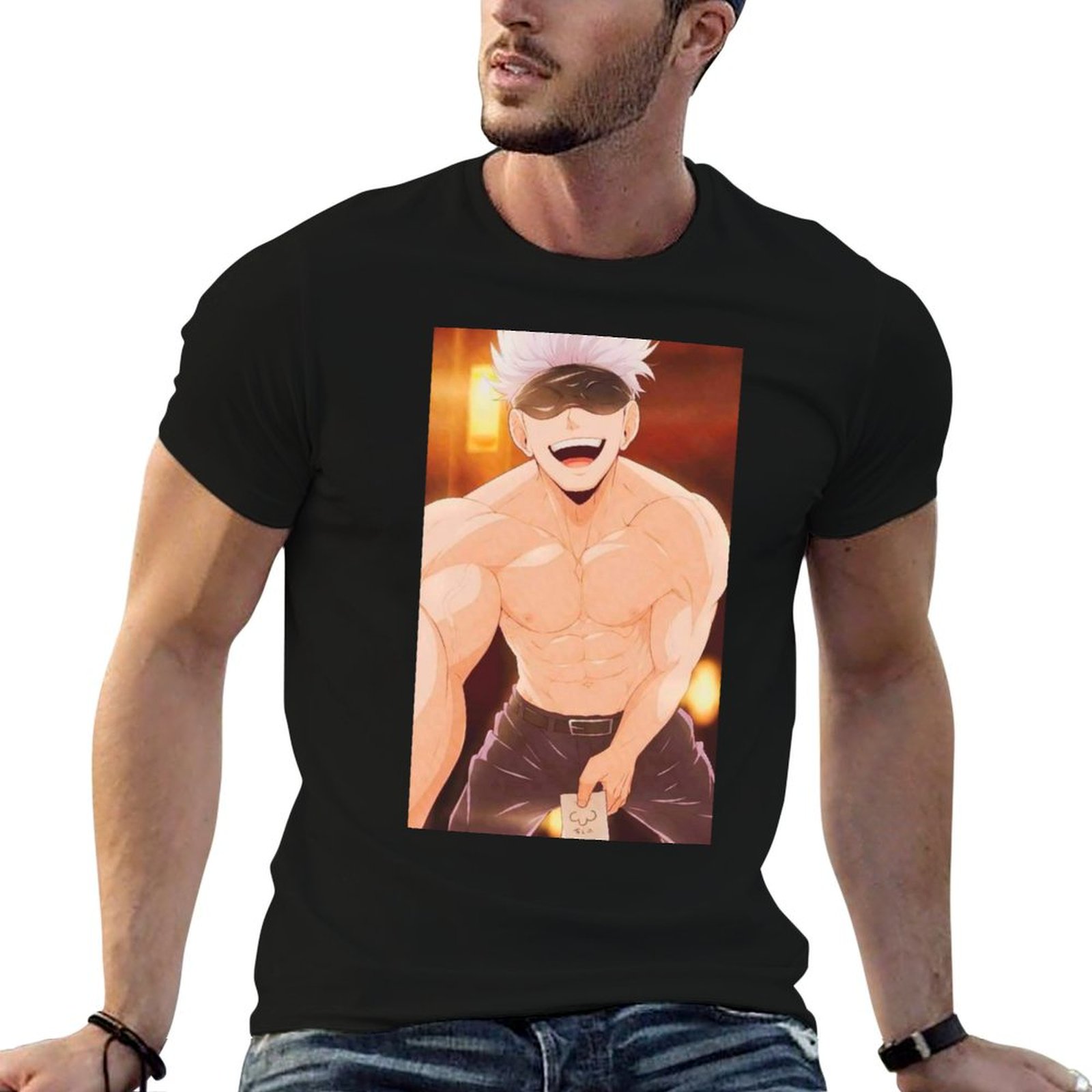 Anime Merchandise For Men - Camiseta Gojo Satoru Merchandise para homem,