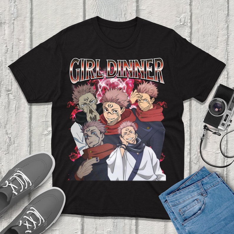 Anime Merchandise For Men - Sukuna jujutsu-kaisen camiseta streetwear qualidade premium