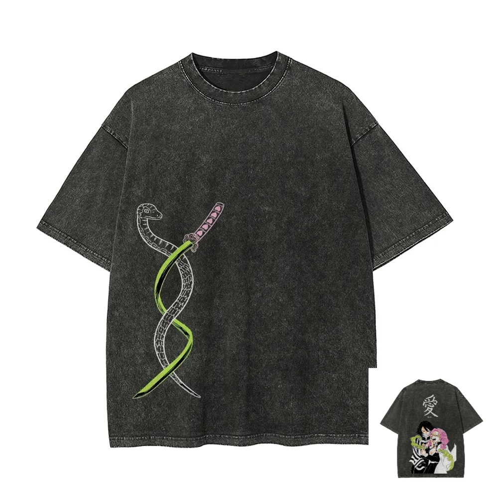 Anime Merchandise Shop - Kimetsu no yaiba lavado camiseta anime