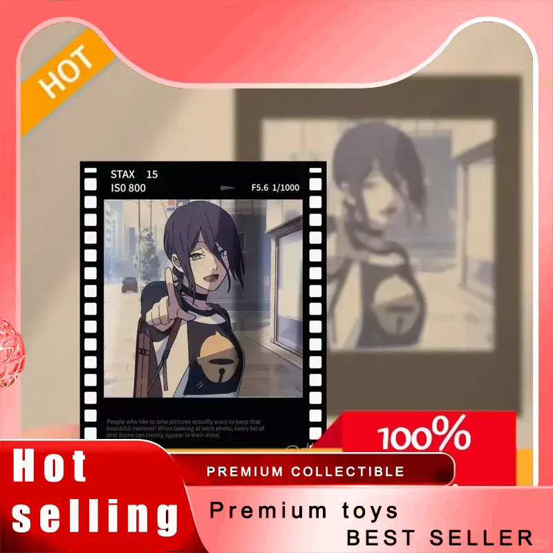 Anime Merchandise For Men - Cartão Holográfico Estilo Polaroid do Chainsaw