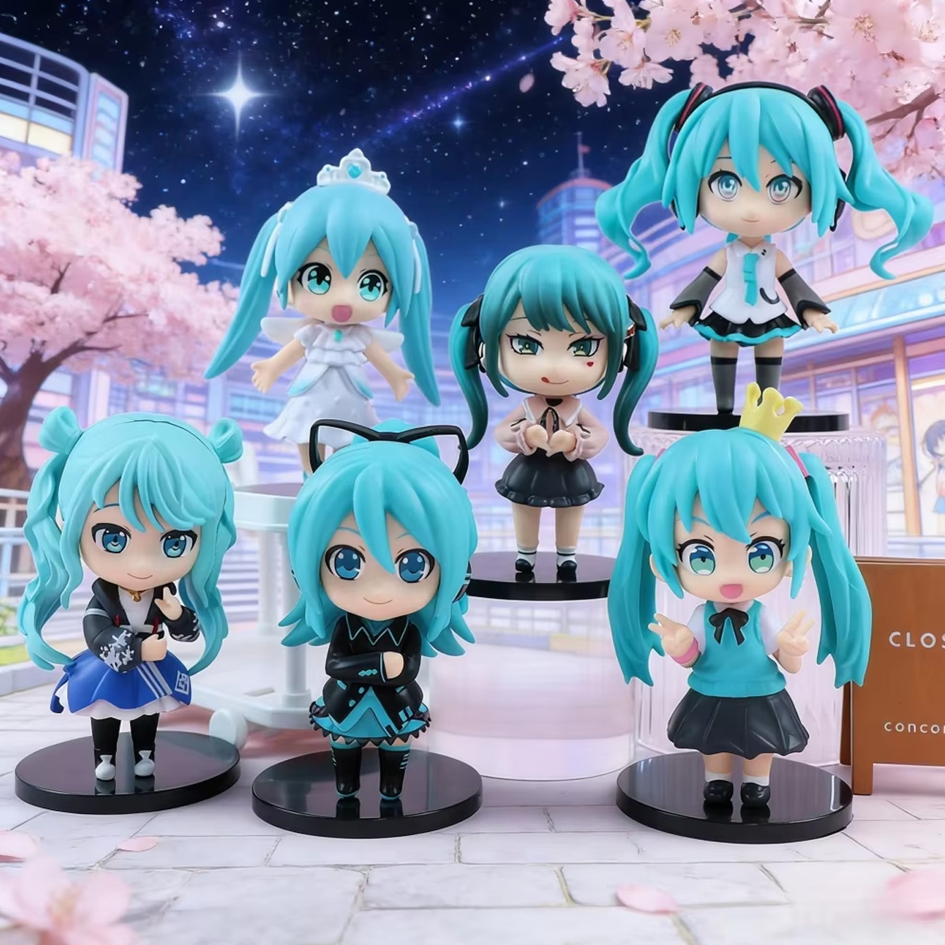 Anime Merchandise Japan - Conjunto de Figuras Chibi Hatsune Miku