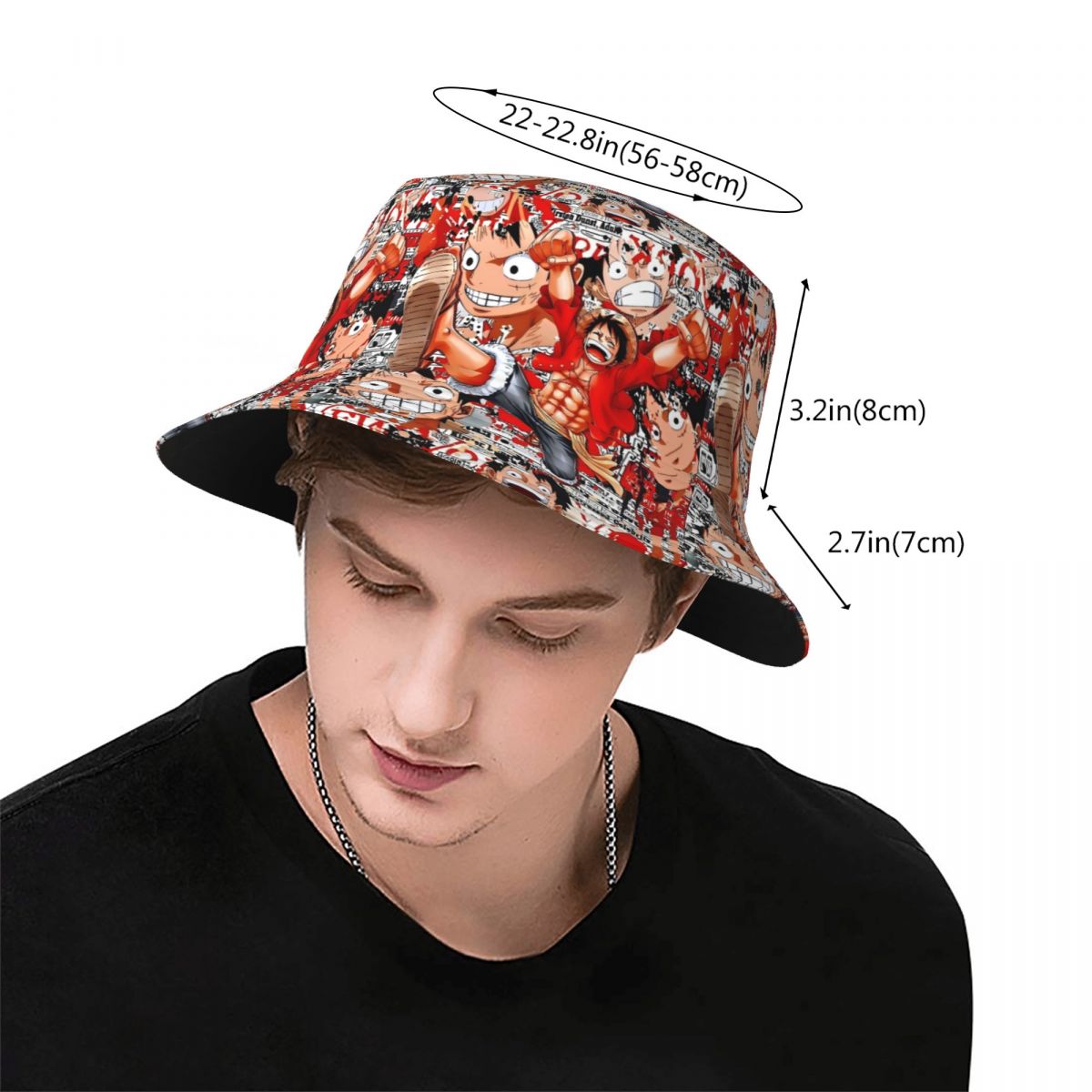 Chapéu Bucket Luffy One Piece  - Anime Merchandise For Men avaliação e preço